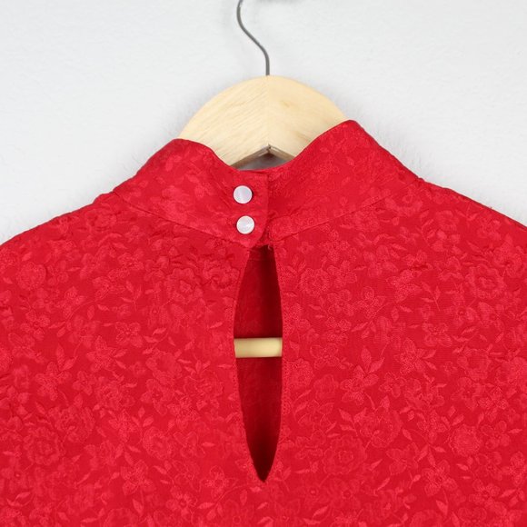 NWT Theory Mock Neck Silk Blouse - Picture 11 of 13